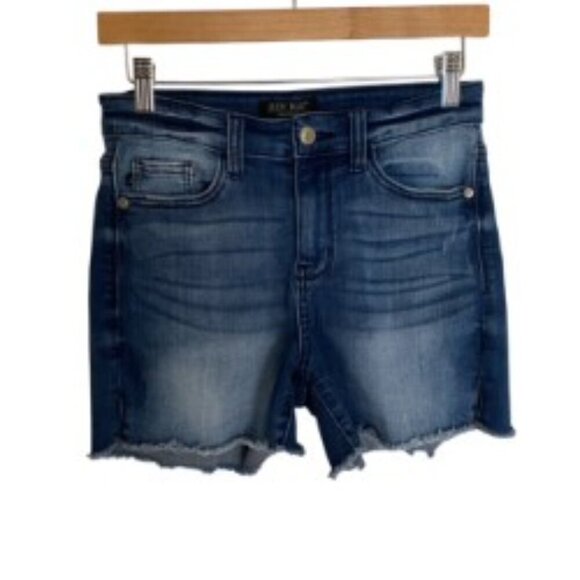 Judy Blue Mid Rise Side Slit Jean Shorts Small - Picture 2 of 5